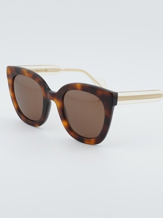 Gucci GG0564S 002 Women Sunglasses Havana Cat Eye Frame, Brown Lenses main image 7